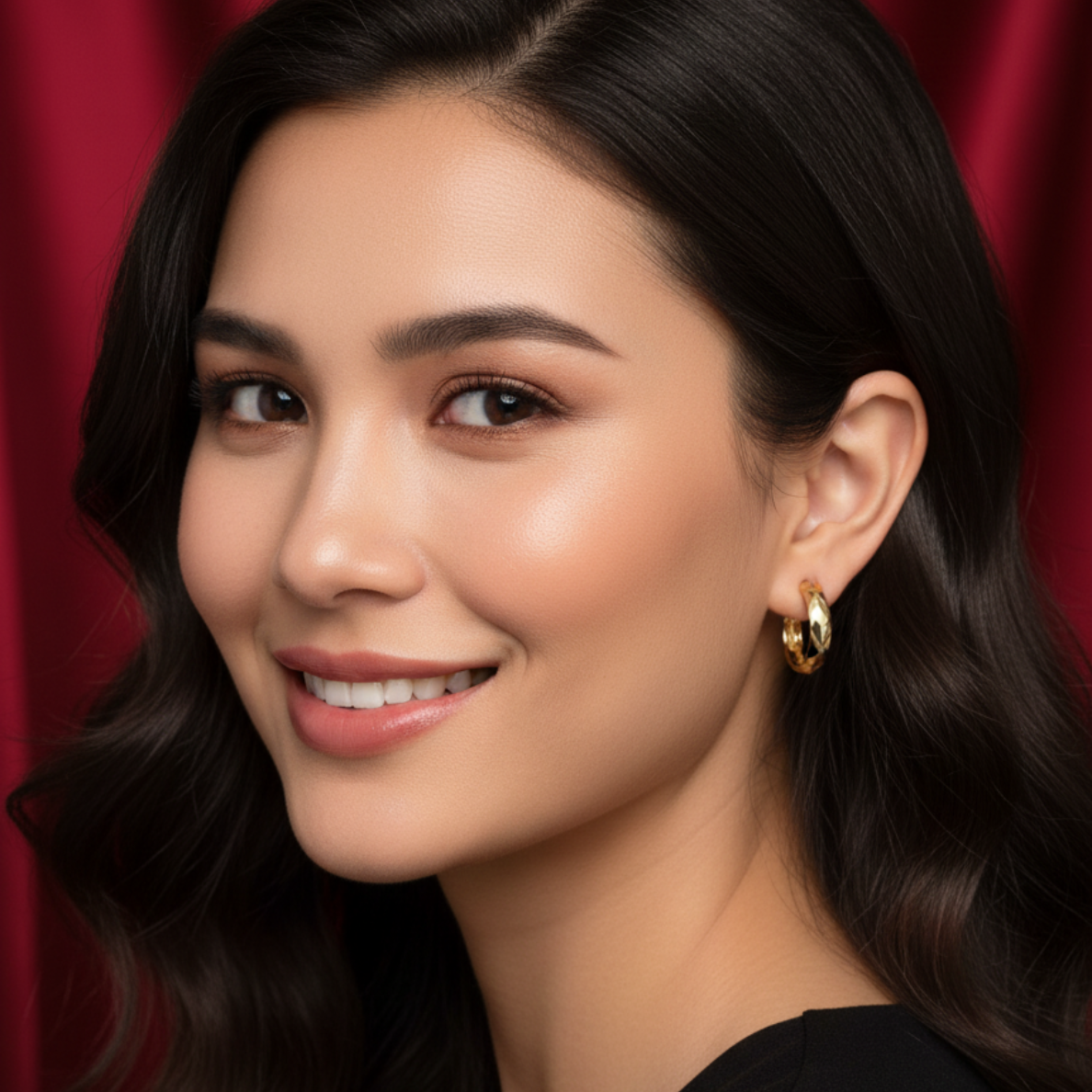 Kuber Ornaments - Geometric Gold EARINGS Ring - Image 2