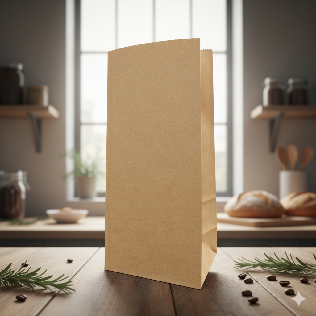 10LB Kraft Paper Bag 80GSM 6.5x4x13.5" 500/cs