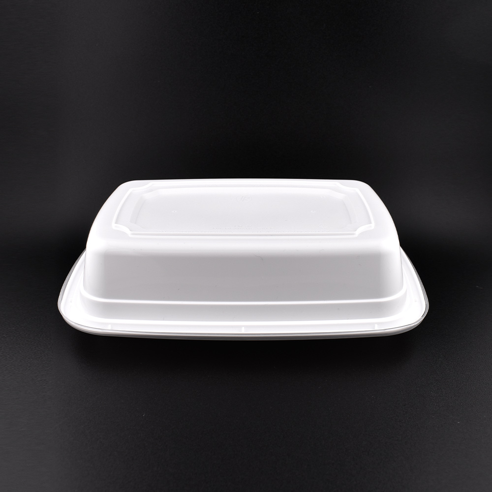 LRR 32oz (T32) White Rectangle Container 150set/cs - Image 3