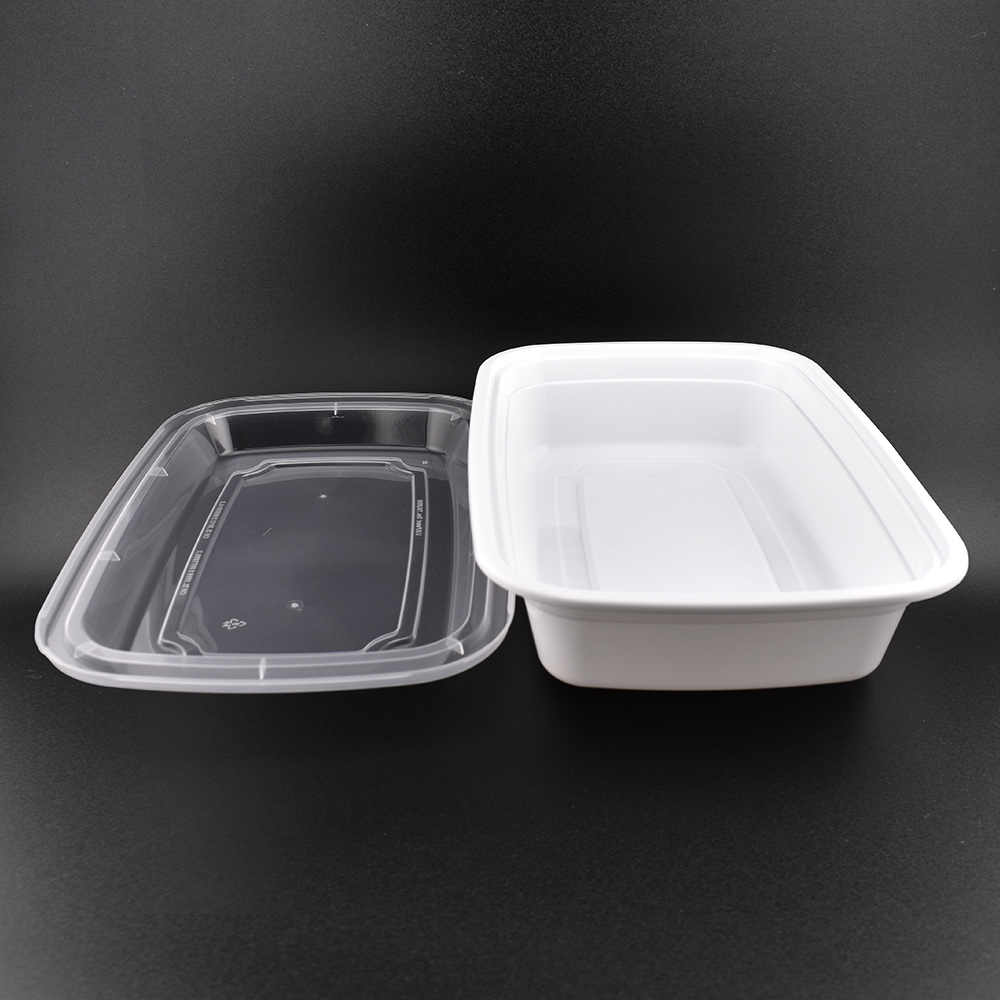 LRR 32oz (T32) White Rectangle Container 150set/cs - Image 4