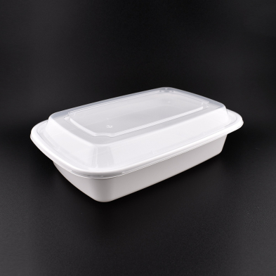 LRR 32oz (T32) White Rectangle Container 150set/cs