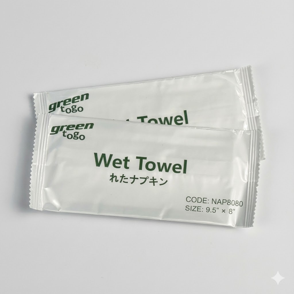 GreentoGo Wet Napkin Clean Towel 1000/cs